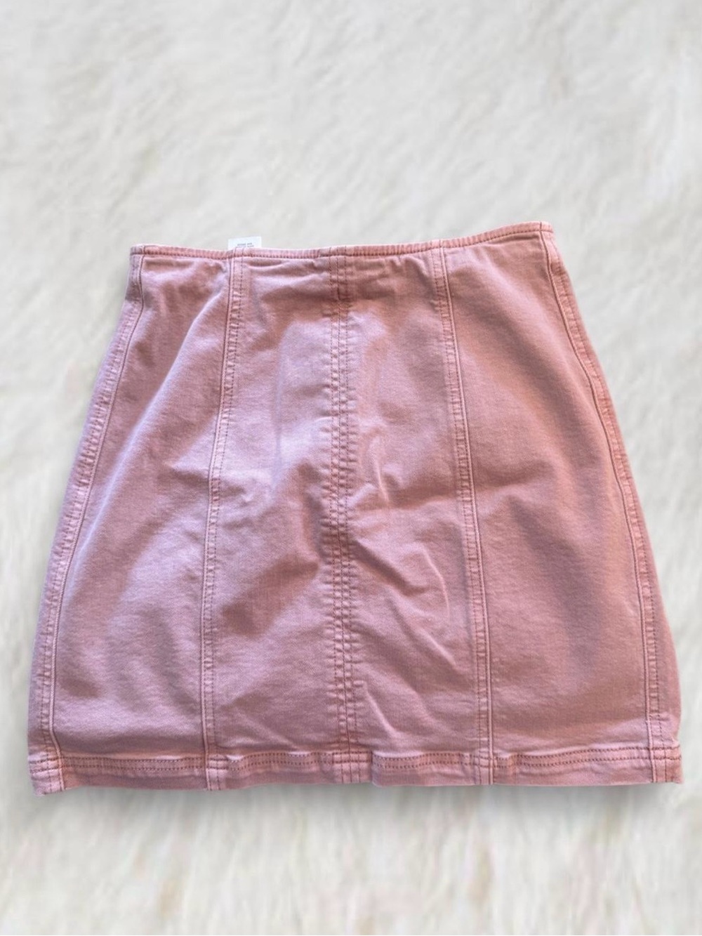 Kendall & Kylie Dusty Pink Seam-Panel Mini Skirt